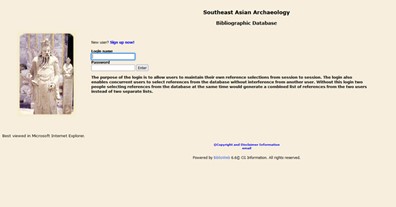 Screenshot of retired biblioscape home page.